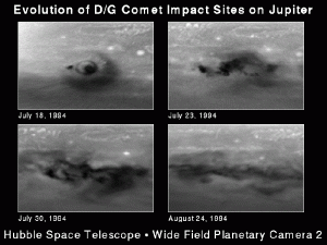 SL9 Fragments D and G impact site evolution